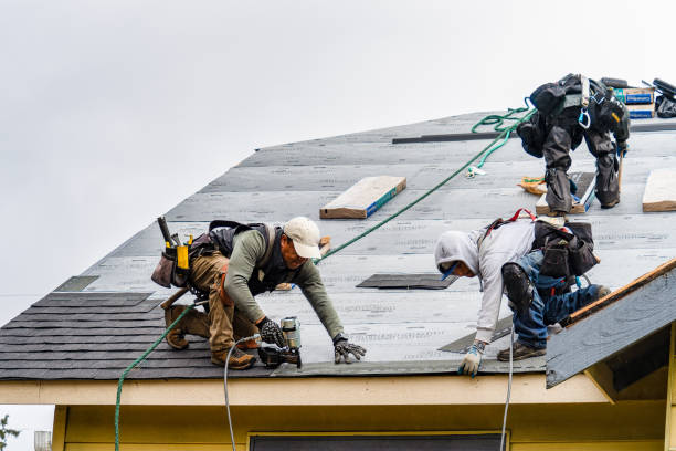 Professional Emergency Roof Repair technician working in Rock Springs, WI
